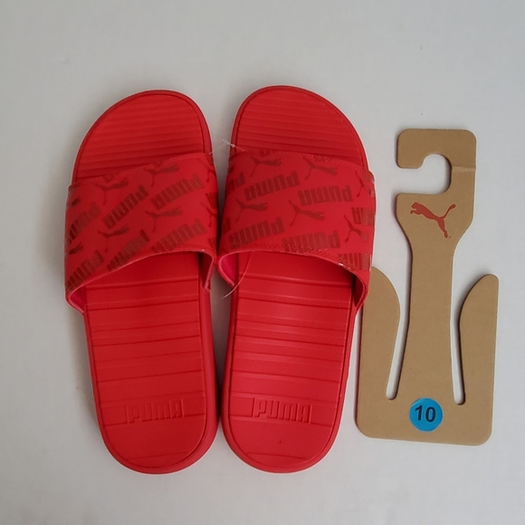Puma Slides Cool Cat Repeat Red Size 10 NWT - Picture 1 of 12
